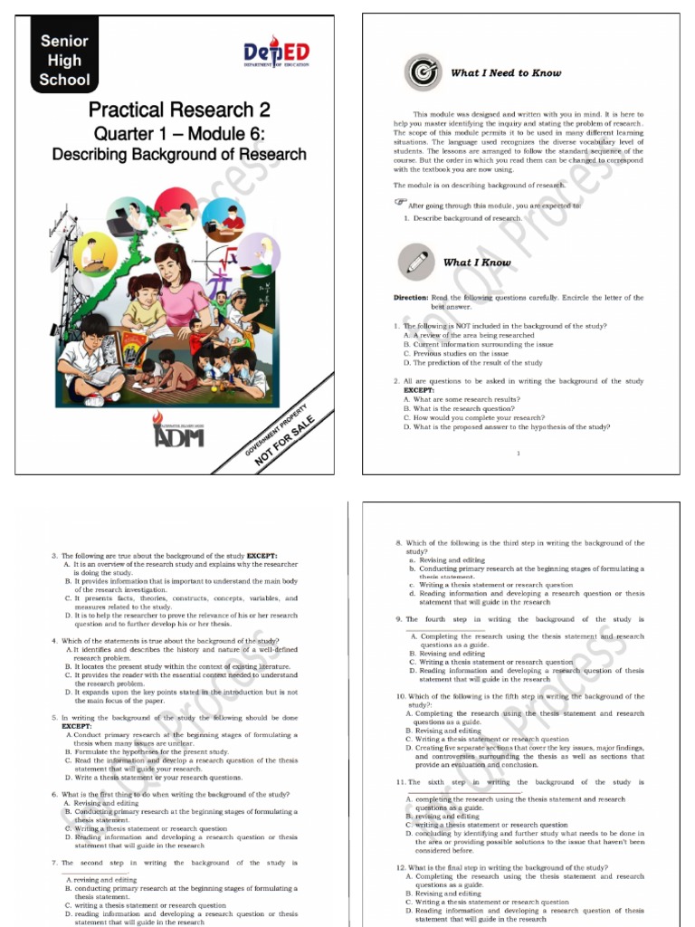 Practical Research 2 Q1 M6 Digital Module Format | PDF