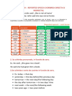 Direct Speech - Reported Speech (Vorbirea Directa Si Indirecta)