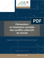 Prévention Et Résolution Amiable Des Conflits Collectifs Du Travail Rapport Du Conseil Économique Et Social