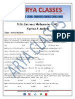 M.Sc. ENTRANCE ASSINGNMENT 3