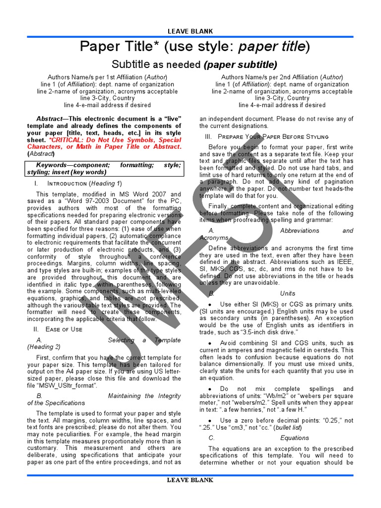 Jmest Paper Formatting Guide | PDF | Note (Typography) | Bracket
