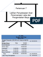 Pertemuan 7: Perencanaan Laba dan Pengendalian Biaya