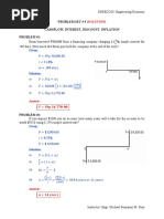 Problem Set 3 With Solution - Cashflow, Interest, Discount, Inflation