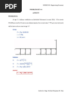 Engineering Economy Problem Set Solutions | PDF | Interest | Interest Rates