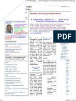 Factors Affecting Transportation - Arunachalam, Manager V.T