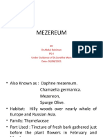 Mezereum: BY DR - Abdul Rahiman Pg-I Under Guidance of DR - Surekha Mam Date: 05/08/2021