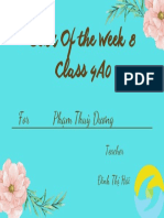 Star of The Week 8 Class 4A0: For PH M Thu Dương