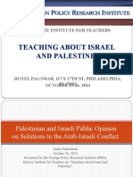 Palestinian and Israeli Public Opinion Poll Insights