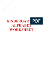 Kindergarten Alphabet Worksheet