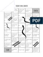 Snakes and Ladders English-Polish Board Game