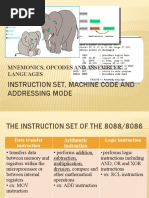 Instruction Set, Machine Code and Addressing Mode: Mnemonics, Opcodes and Assembler Languages