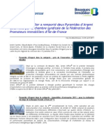 Bouygues Immobilier a remporté deux Pyramides d’Argent décernées par la chambre syndicale de la Fédération des Promoteurs Immobiliers d’Île-de-France