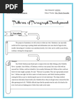 Patterns of Paragraph Development