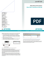 Shear Wave Transducers 250 KHZ: Operating Instructions