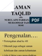 Zaman Taqlid - Nurul Aini Farhana Binti Muhammad Tajudin