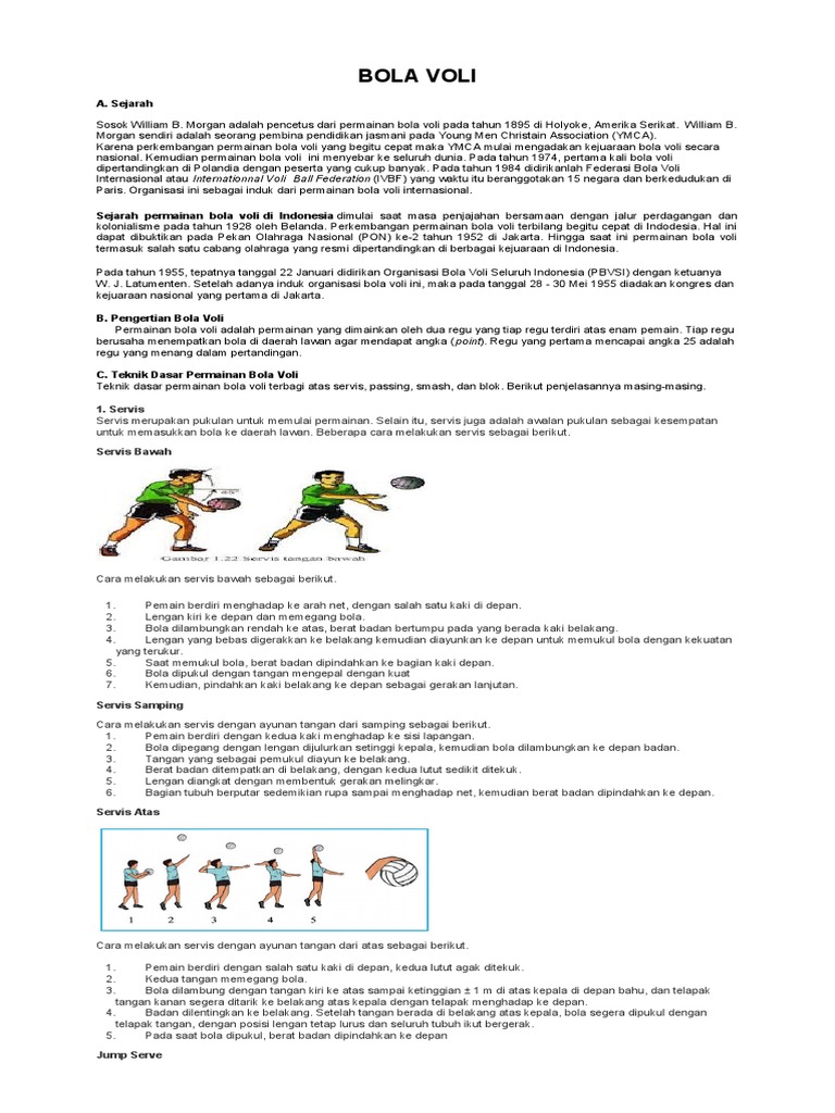 Teknik Dasar Permainan Bola Voli | PDF