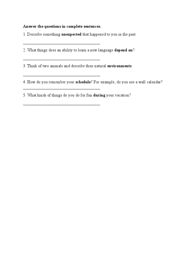 Answering Questions in Detail | PDF