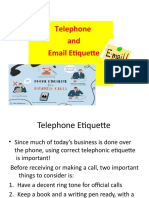 Telephone and Email Etiquette