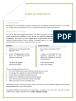 Audit & Assurance Managers September 2021