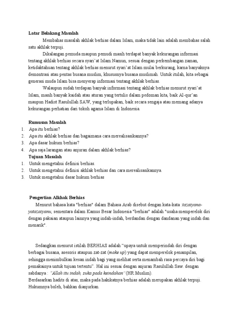 Akhlak Berhias Pdf