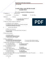 Đề Cương Môn Tiếng Anh Chuyên Ngành Ngành: Dược