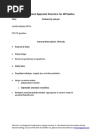 CASP Checklist for Cross-Sectional Studies | PDF | Risk | Methodology
