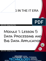 Topic 5 Data Processing and Big Data
