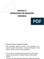 Module-3 Operation On Random Variable Variable