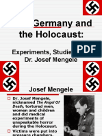 Nazi Germany and The Holocaust:: Experiments, Studies, and Dr. Josef Mengele