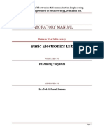 Basic Electronics Lab: Laboratory Manual