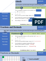 Lesson 1 - Fractions and Decimals