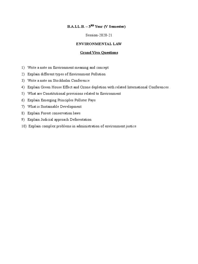 Environmental Law | PDF | Science & Mathematics
