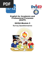 English For Academic and Professional Purposes (EAPP) Q2/Q4-Module 5 Survey Questionnaires