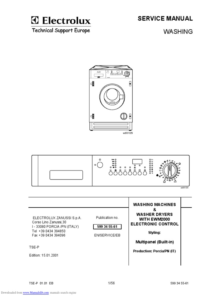Service Manual: Washing | PDF | Washing Machine | Manufactured Goods