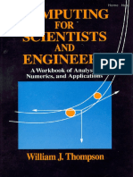 Computing for Scientists and Engineers - A Workbook for Analysis, Numerics, And Applications [Thompson]