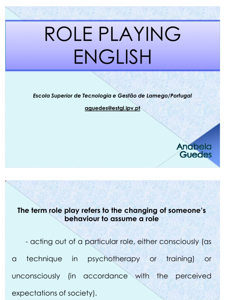 Role Playing English Teachers Motivation