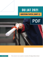DU JAT 2021 QUESTION PAPER (SHIFT 2