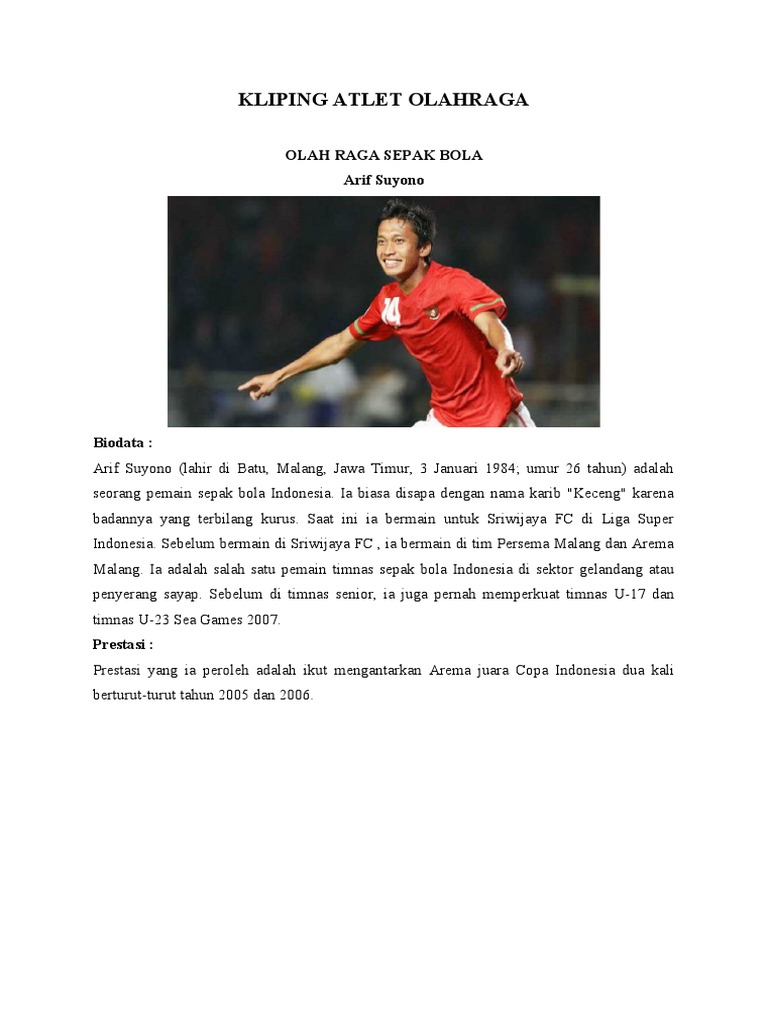 Kliping Atlet Olahraga 3 | PDF