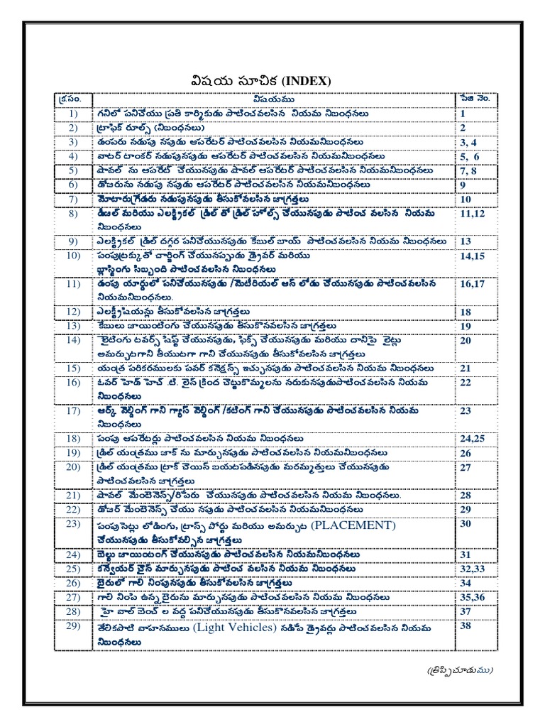 Telugu Code of Practice Book Latest | PDF
