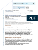 Clinical Practice Guideline For Management of Psychoses in Elderly