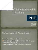 Analysis of Non Effective Public Speaking