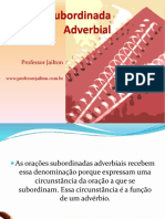 Orações subordinadas adverbiais