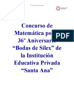 Concurso de Matemática de la Institución Educativa Privada Santa Ana
