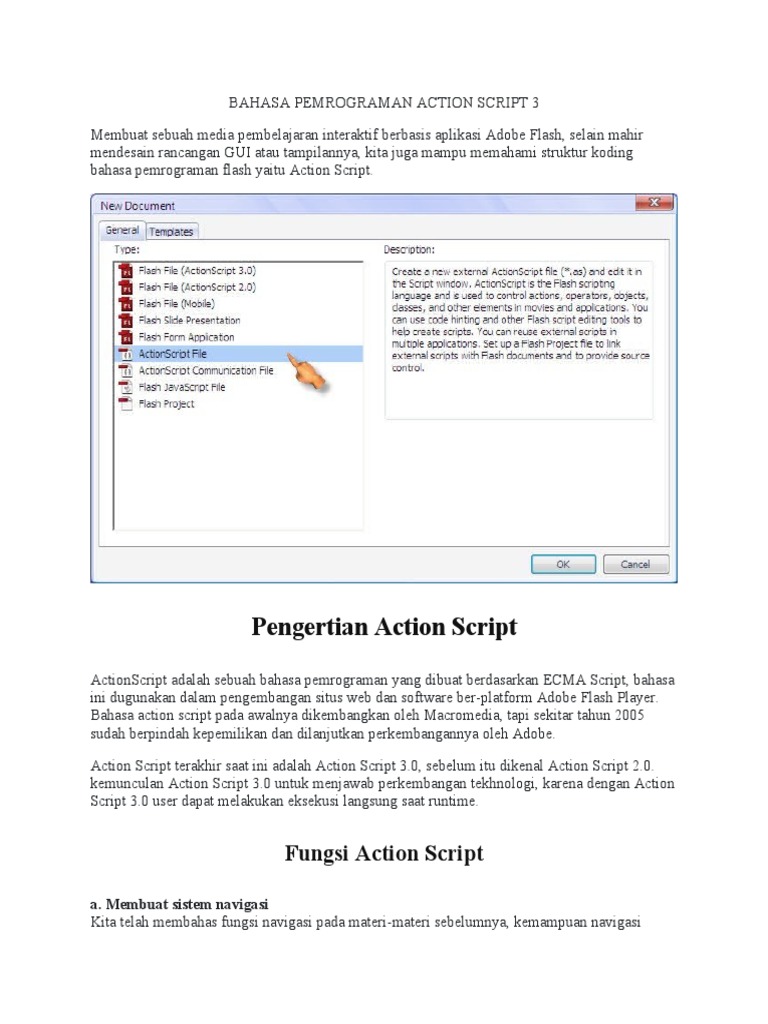Pemrograman dengan ActionScript 3.0 | PDF
