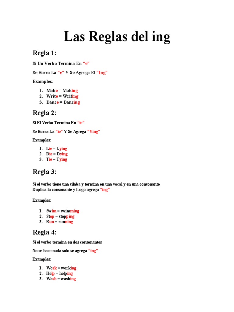 Las Reglas Del Ing | PDF