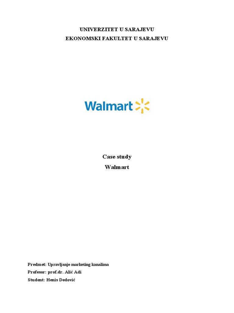 case study on walmart pdf