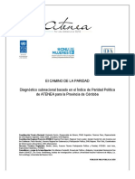 ATENEA - Diagnóstico Subnacional Basado en El Índice de Paridad Política CBA