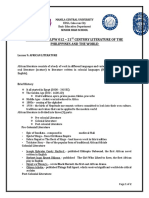 Handout For LPW 012 - 21 Century Literature of The Philippines and The World
