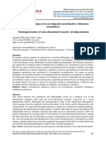 Naturaleza Ontológica de La Investigación Socioeducativa: Elementos Orientadores Ontological Nature of Socio-Educational Research: Orienting Elements