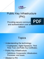 Public Key Infrastructure (PKI) : Providing Secure Communications and Authentication Over An Open Network